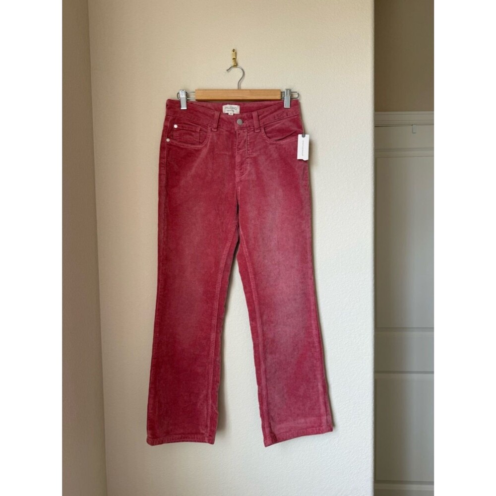 PILCRO The Yaya Mid-Rise Corduroy Crop Flare Jeans in Pink/Rose Size 28 BNWT